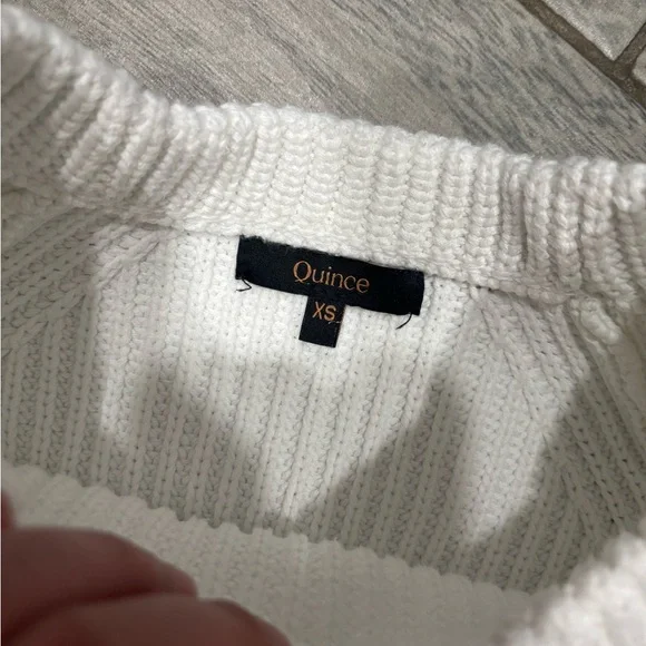 Quince 100% Organic Cotton Fisherman Crew Sweater Size XS - Picture 6 of 10